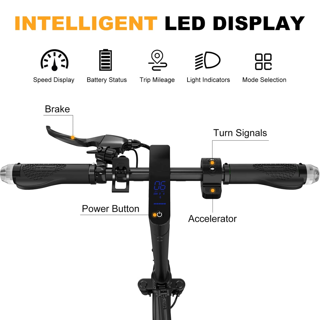 500W Motor 19MPH 22 Miles 10'' Solid Tires Folding Electric Scooter P3227