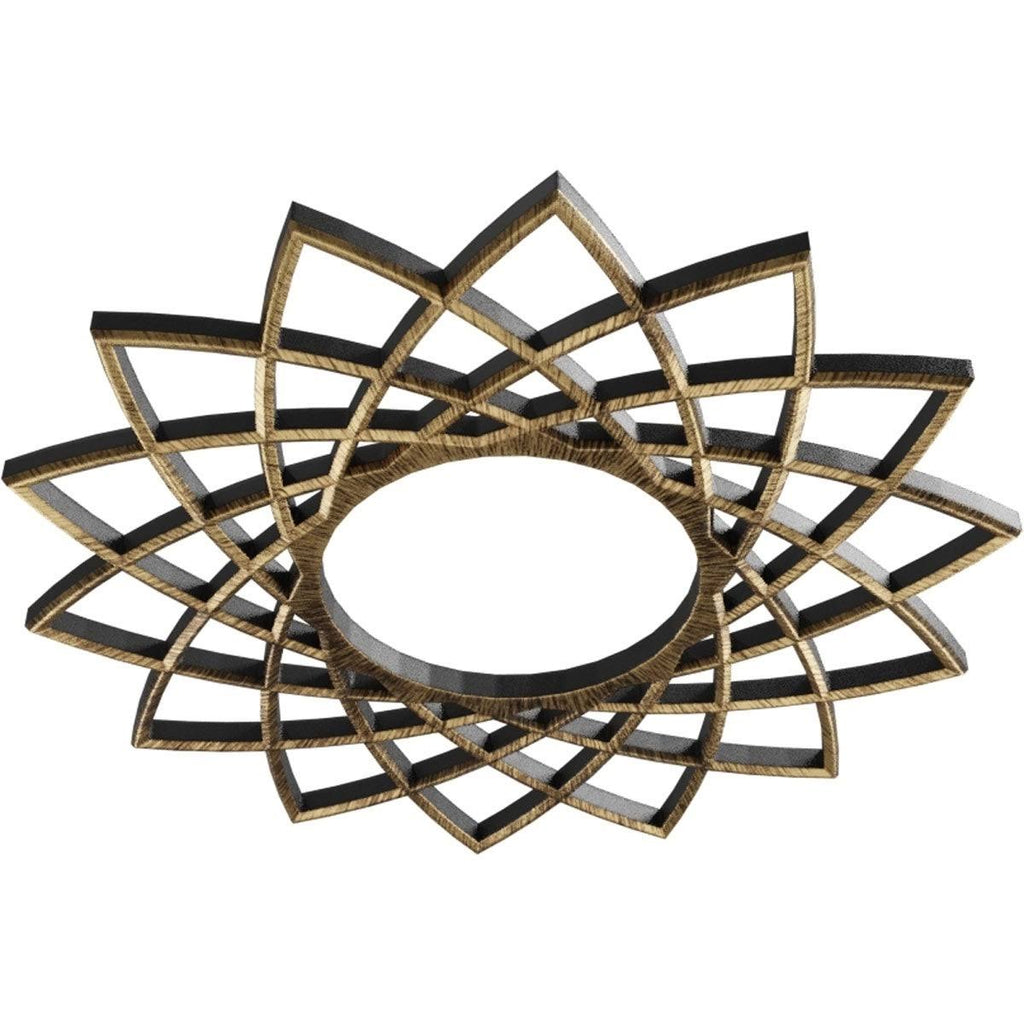 38x22OD x 14 5/8x22ID x 1x22P PVC Pierced Ceiling Medallion E25653