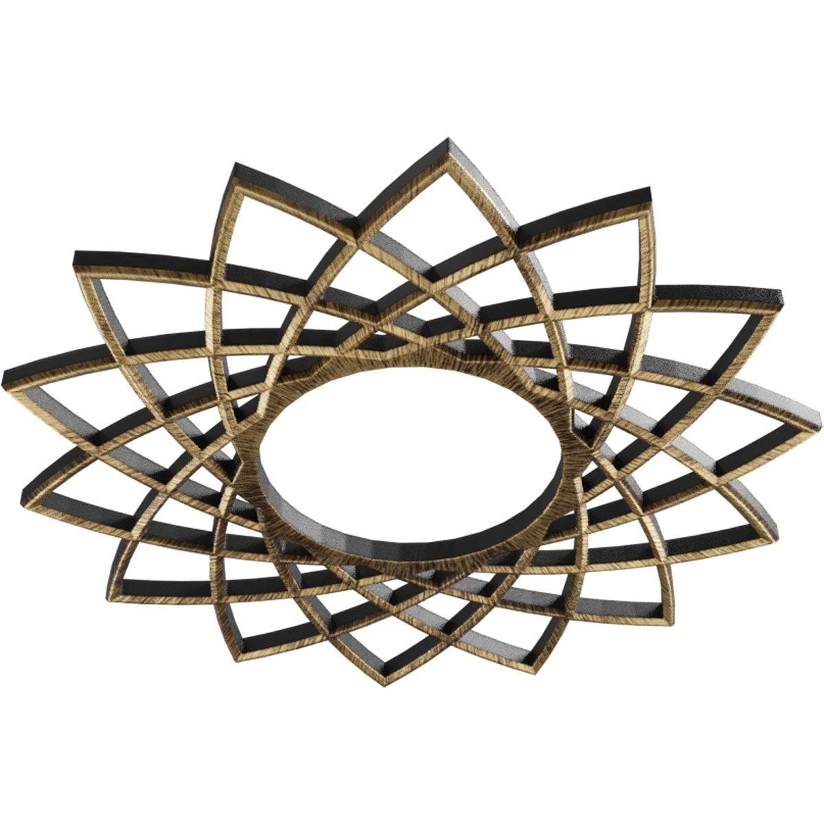 38x22OD x 14 5/8x22ID x 1x22P PVC Pierced Ceiling Medallion E25653