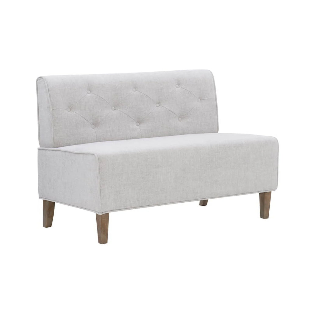 Light Grey Wood Upholstered Corner Bench R111
