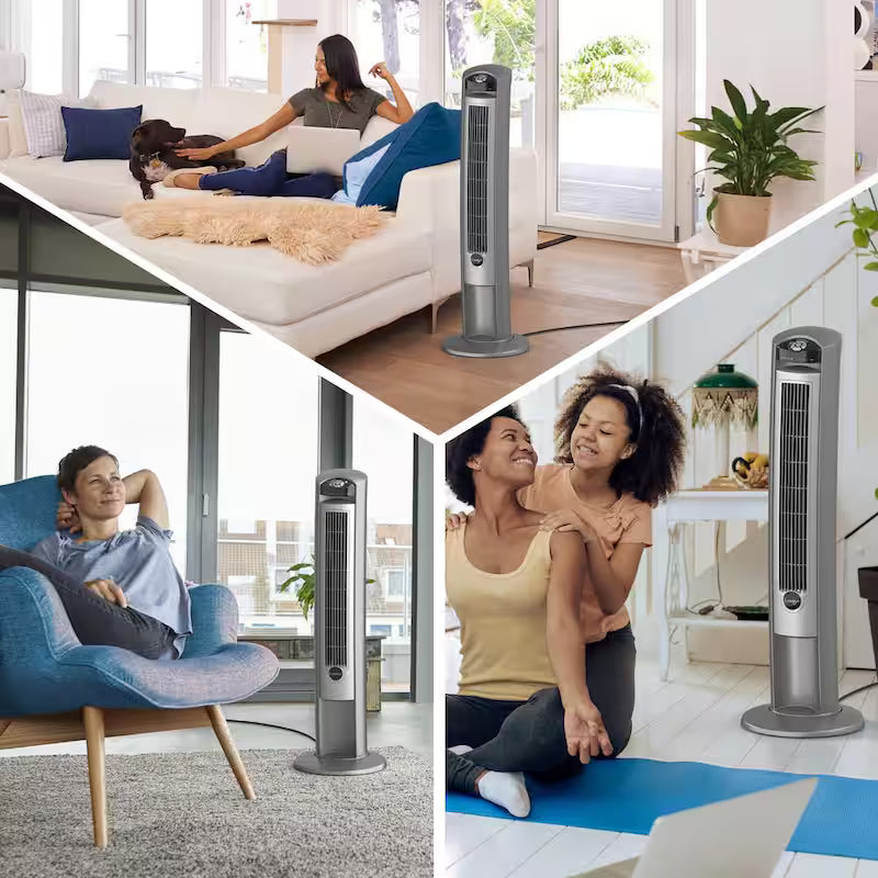 42 in. 3-Speed Oscillating Tower Fan with Remote Control L743620
