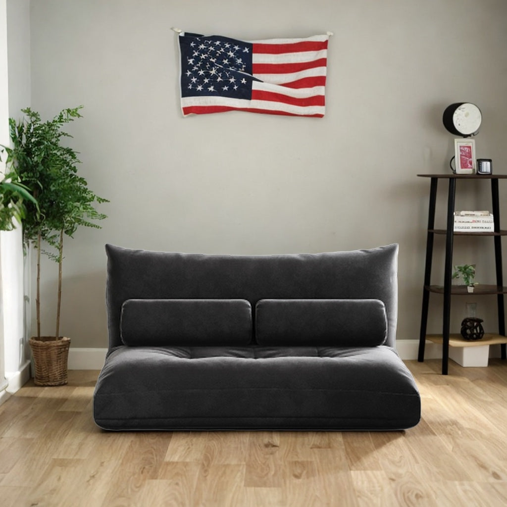 Adjustable Folding Futon Sofa Bed with Two Pillows I790