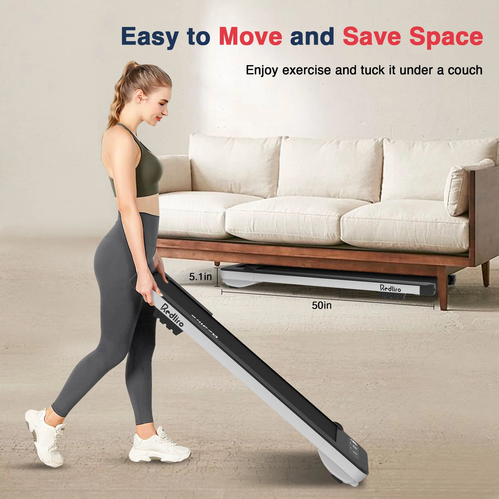 Under Desk Treadmill 2.25HP 300LBS Anti-Slip Compact J876