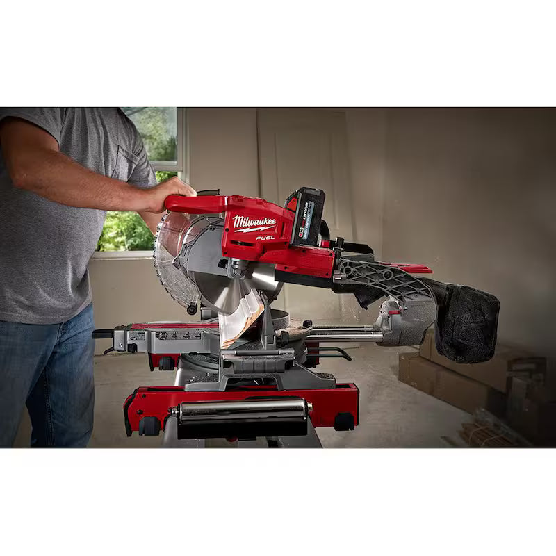 18V Cordless Dual Bevel Sliding Compound Miter Saw Kit with 8.0 Ah Battery H150232