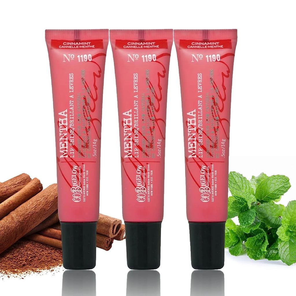 Cinnamint Mentha Lip Shine Lip Balm Trio, 3 Pack, 0.5 oz each Y17053
