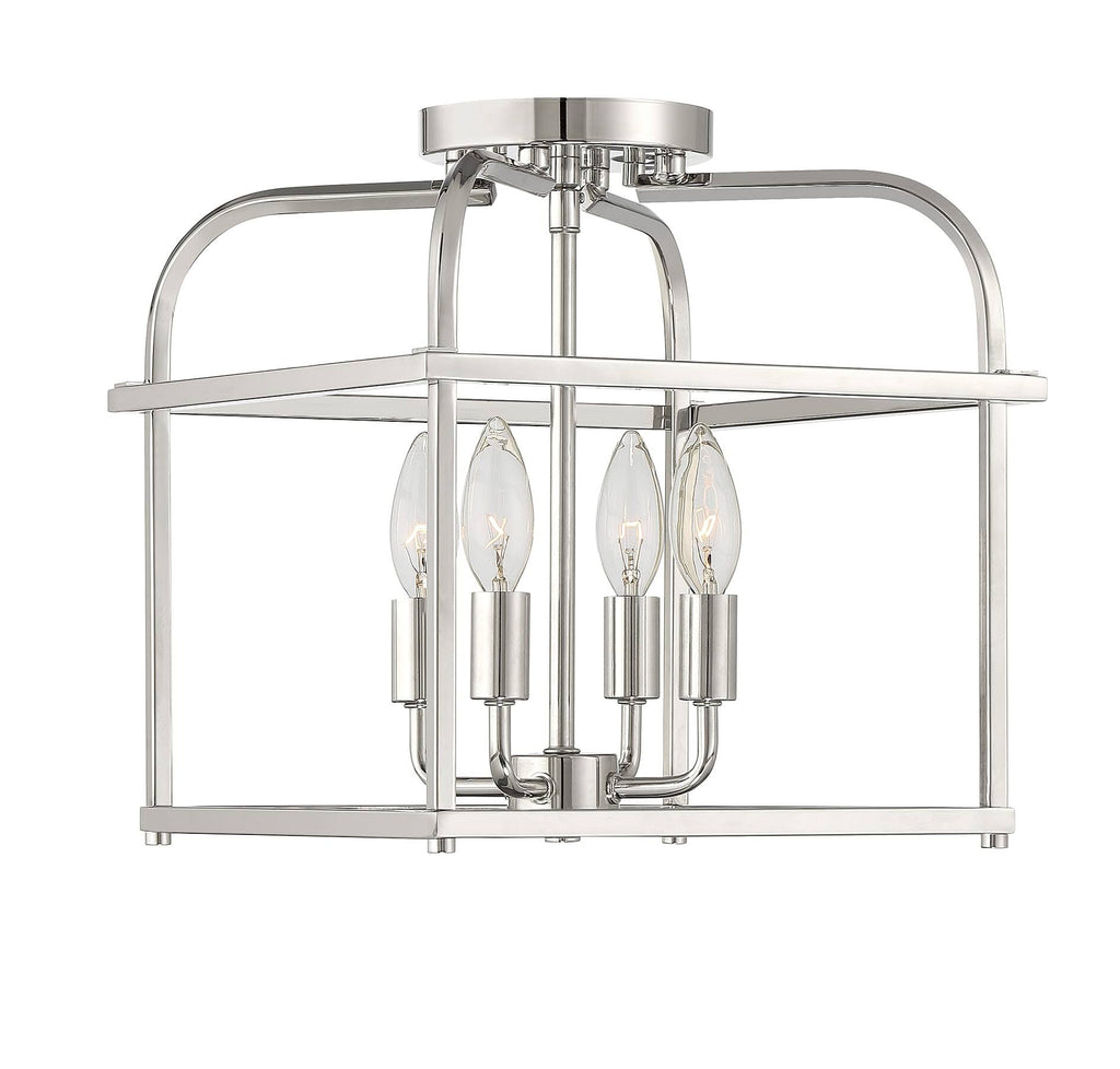 Polished Nickel Semi Flush Light F971