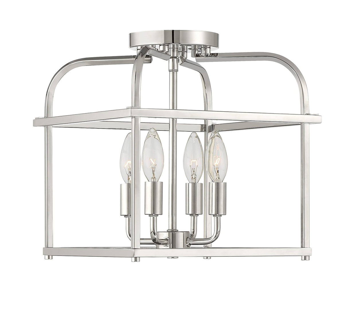 Polished Nickel Semi Flush Light F971