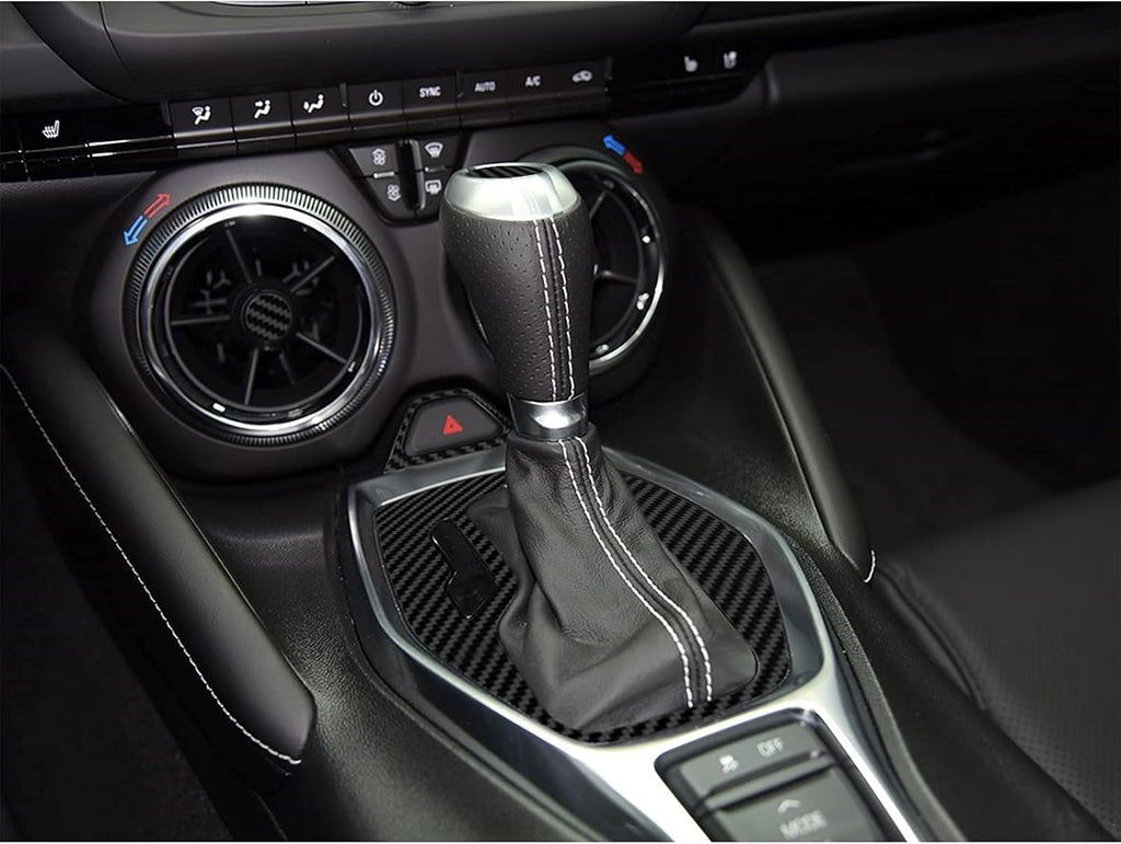Carbon Fiber Texture Vinyl Wrap Center Console Dashboard Cover Interior Protective Decoration Accessories Sticker 28PCS Black N12059
