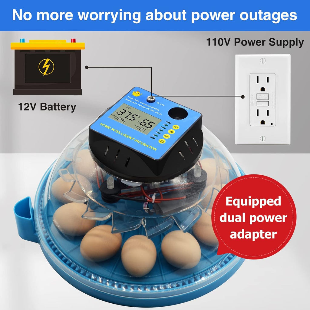 2 Pc Automatic Egg Incubator with Humidity Display J5898