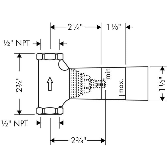 Axor Rough Volume Control Valve I119250