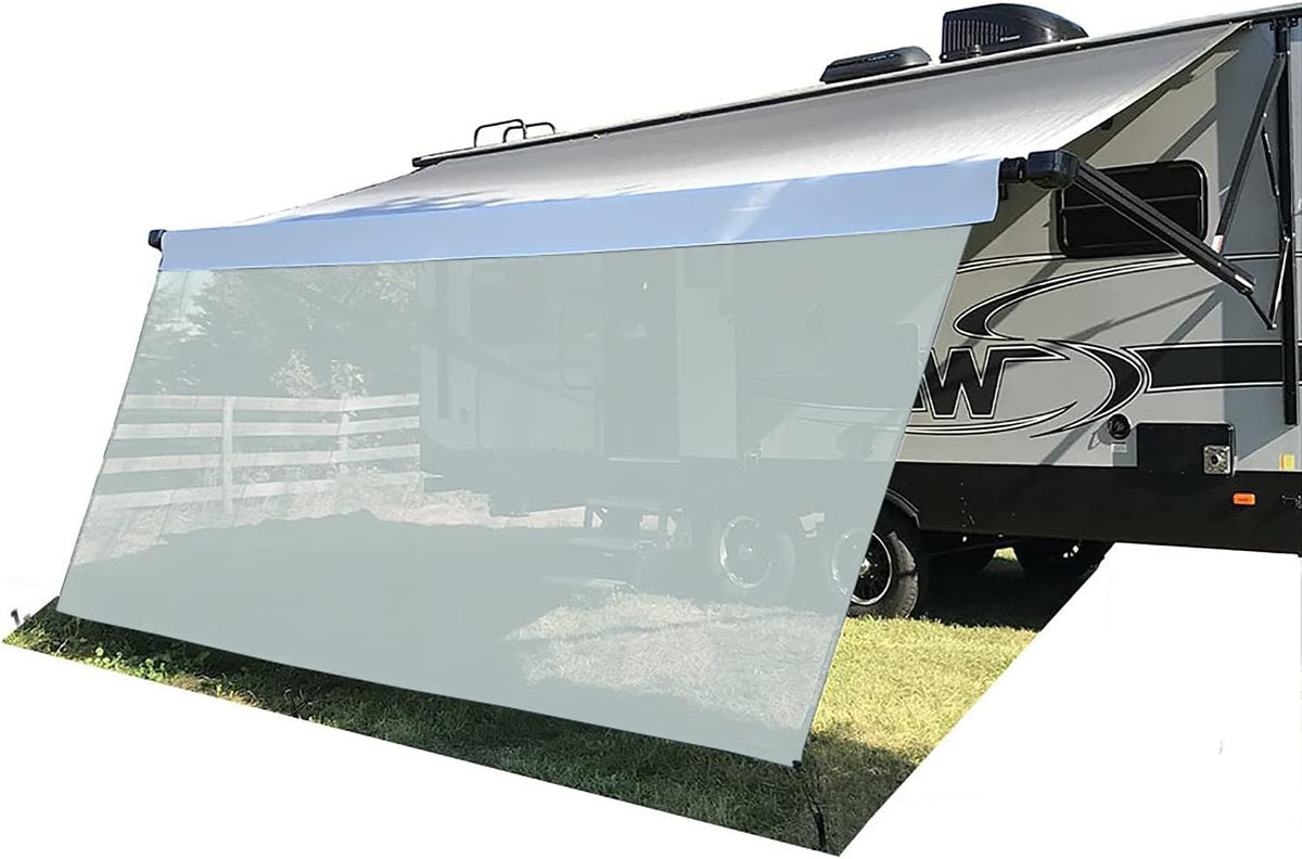 7'X10'3'' Black Mesh RV Awning Sunshade Screen N1981