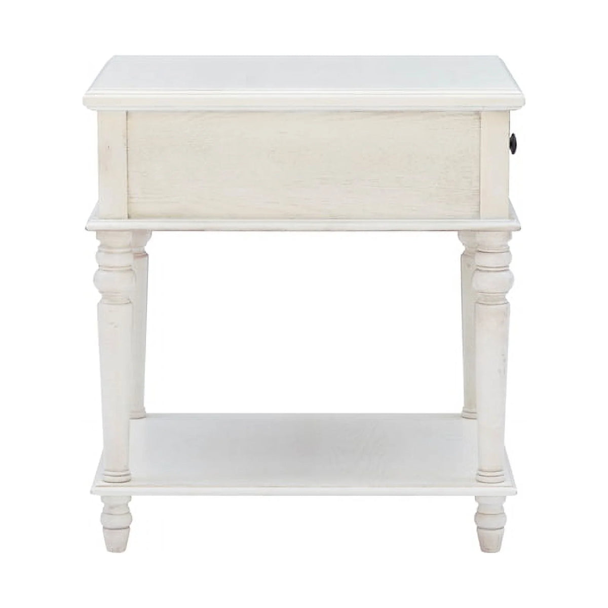 White Wood Side Accent Table Y446202