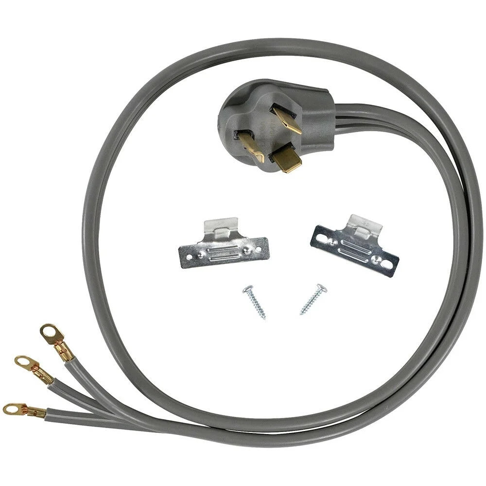3 Prong Universal Electric Dryer Power Cord 4 foot 30 amp C724552