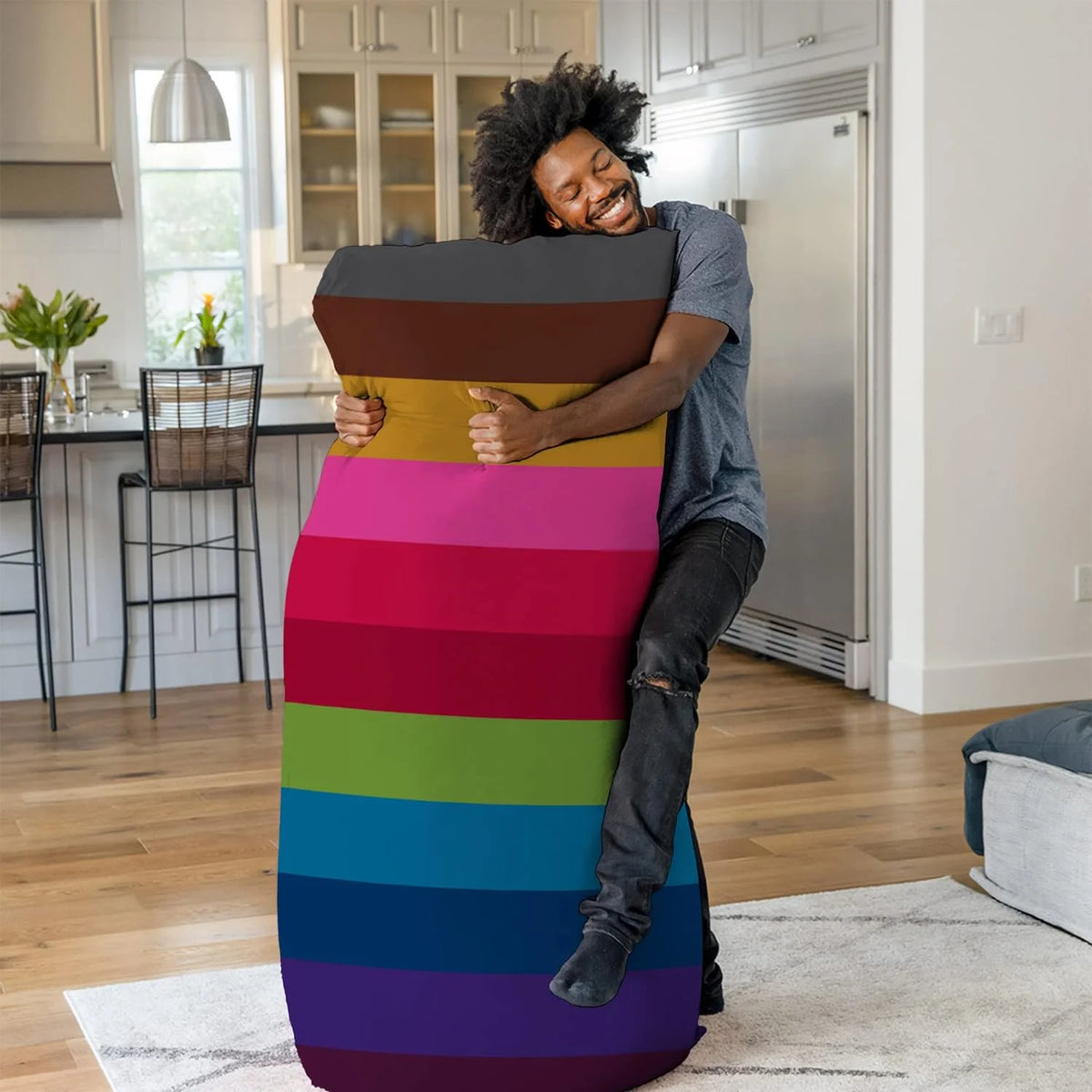 Oversized Plush Bean Bag Chair with Washable Cover R59408