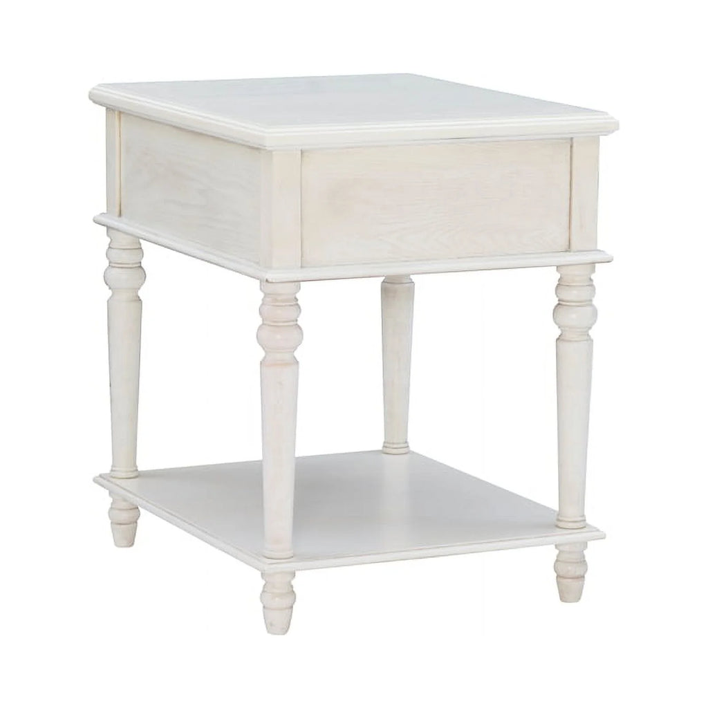 White Wood Side Accent Table Y446202