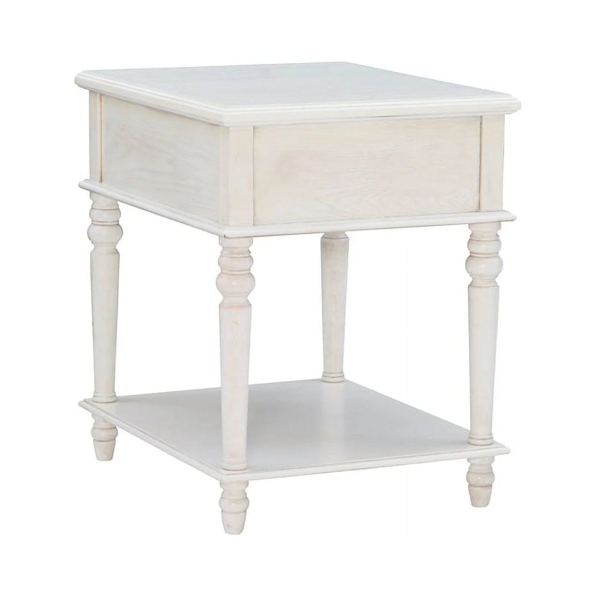 White Wood Side Accent Table Y446202