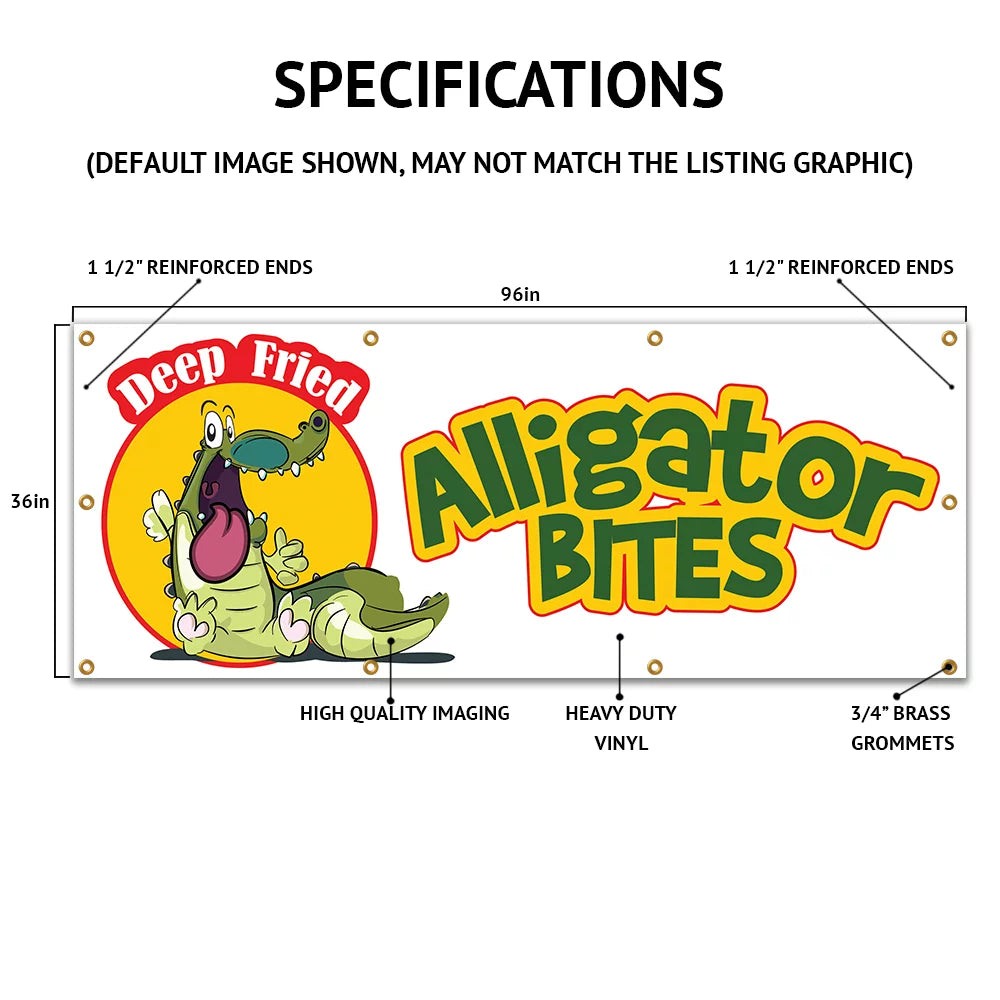 36"x96" Burgers Banner Sign K33977
