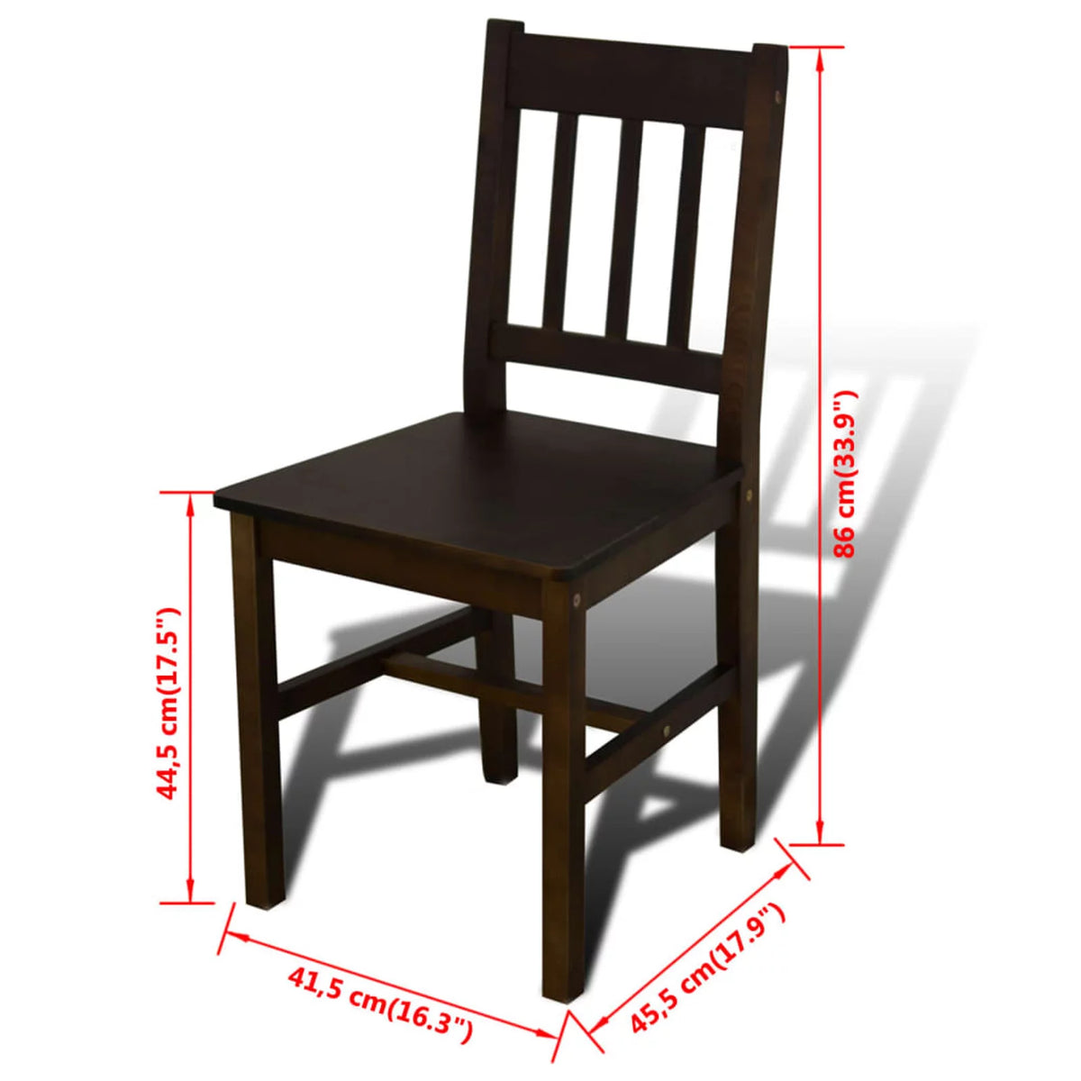 Wooden Dining Table with 4 Chairs Brown W179723