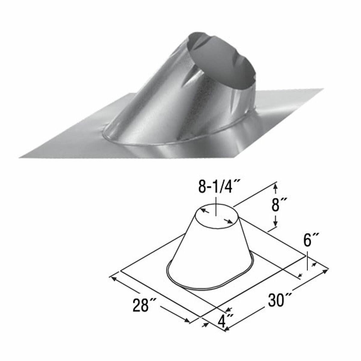 6x22 Class A Chimney Pipe Roof Flashing T16672