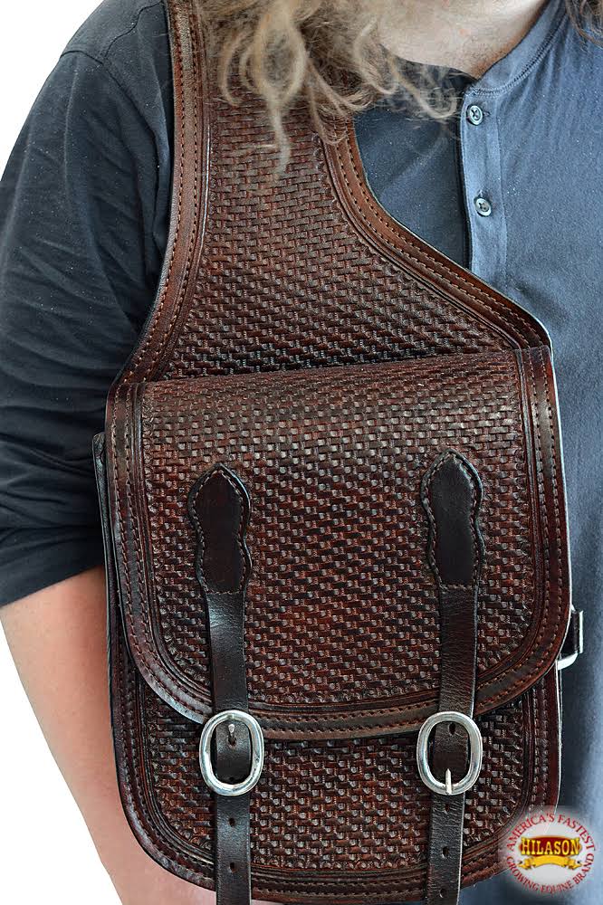 Western Leather Saddle Shoulder Bag R168840