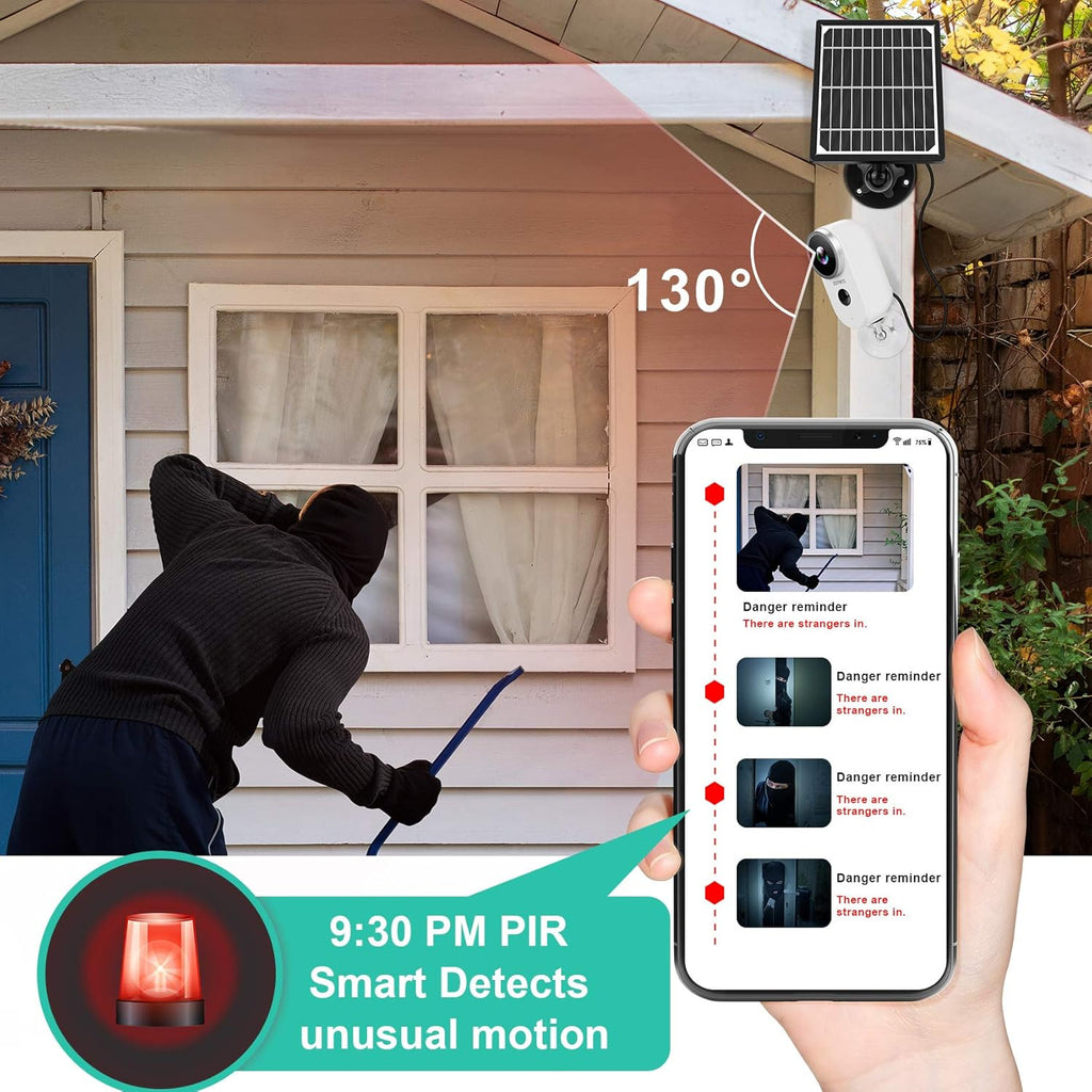 1080P Solar Powered Outdoor Security Camera System with Night Vision X339