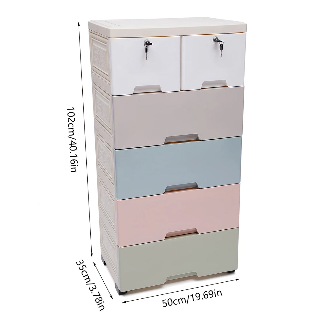 6 Drawer Storage Cabinet with Lock H257581