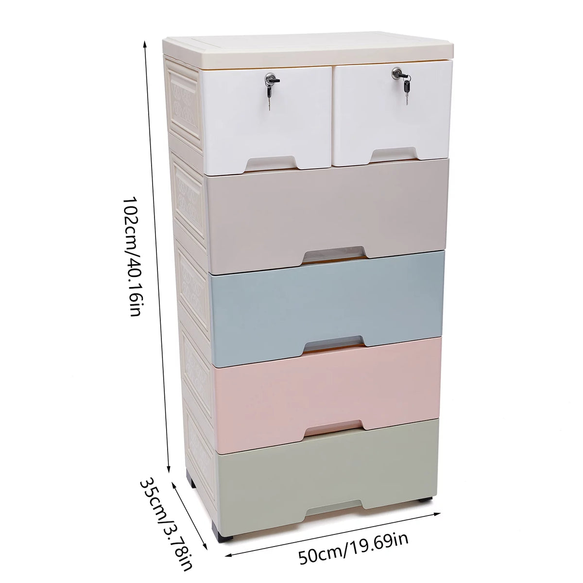 6 Drawer Storage Cabinet with Lock H257581