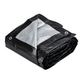 12 ft. x 20 ft. Silver and Black Weather-Resistant Tarp U18565