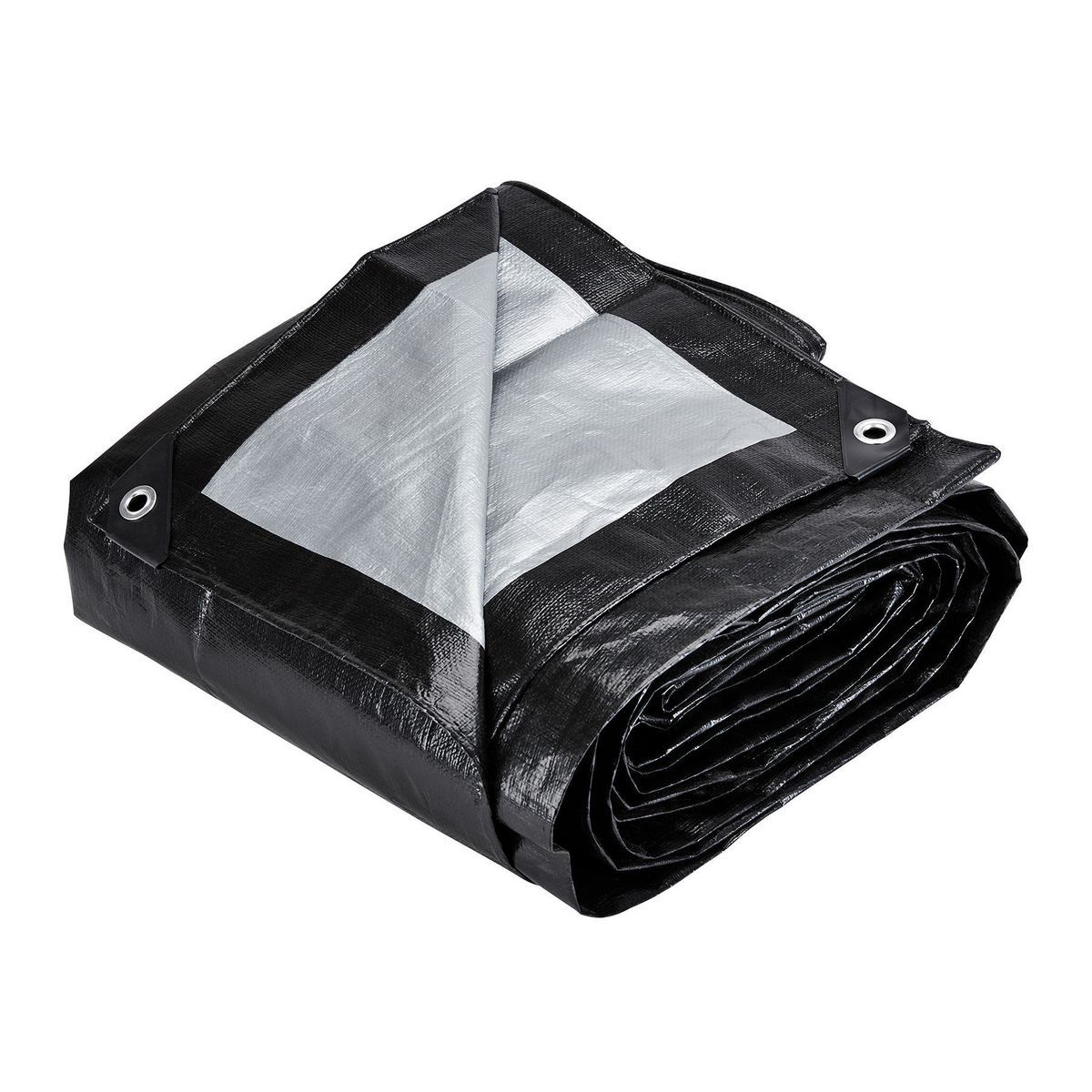 12 ft. x 20 ft. Silver and Black Weather-Resistant Tarp U18565