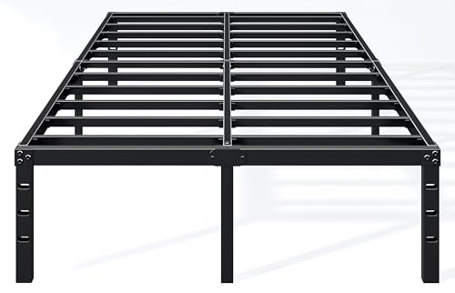 18 Inch Black Metal Platform Full Bed Frame R10139
