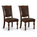 Brown Cherry Wood Side Chair (Set of 2) S5283