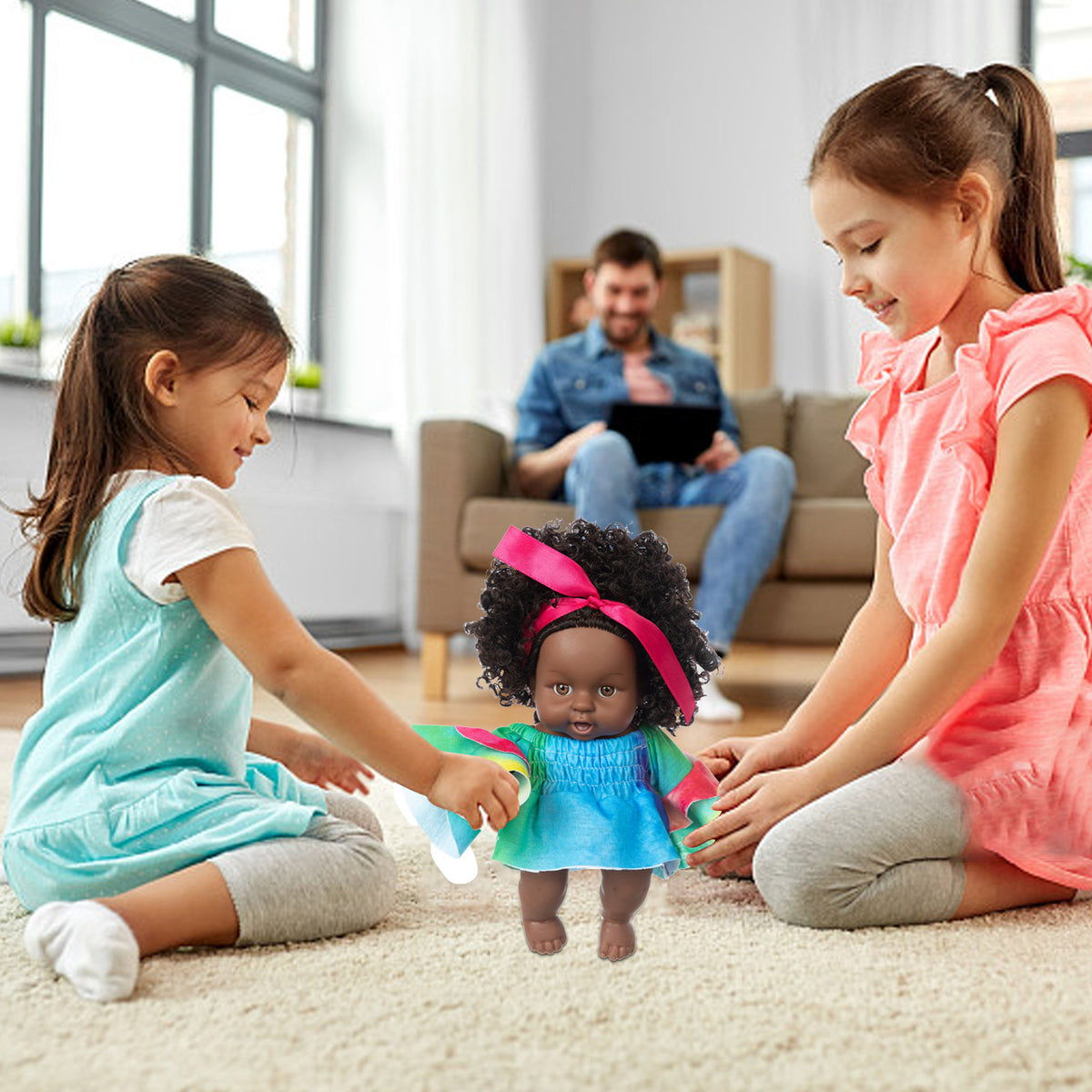 8 Inch Black Baby Dolls With Clothes Z183