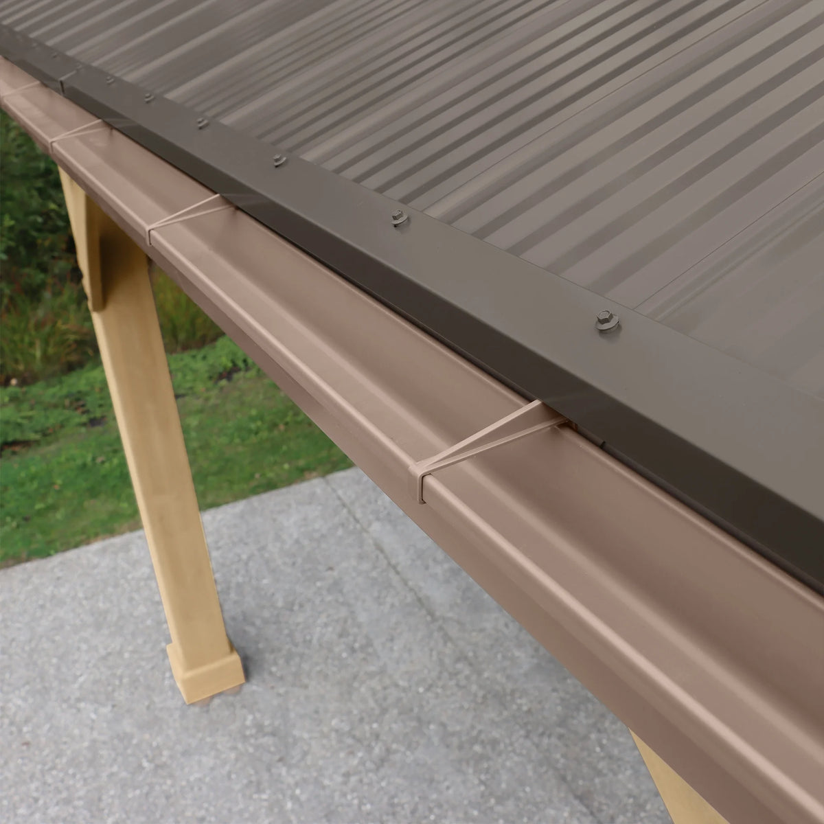 Beige Rain Gutter Kit for 10' x 12' Meridian Gazebo Z5259