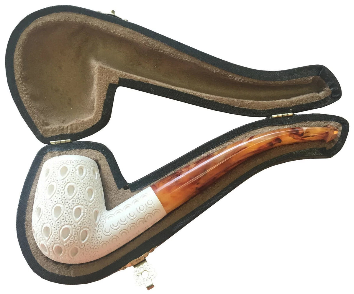 White Turkish Meerschaum Tobacco Smoking Pipe E909788