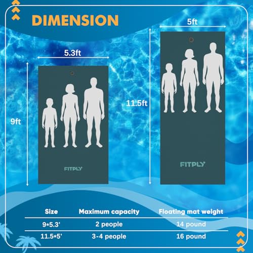 11.5 Ft Floating Mat, 3-Layer XPE Foam Pad D618285