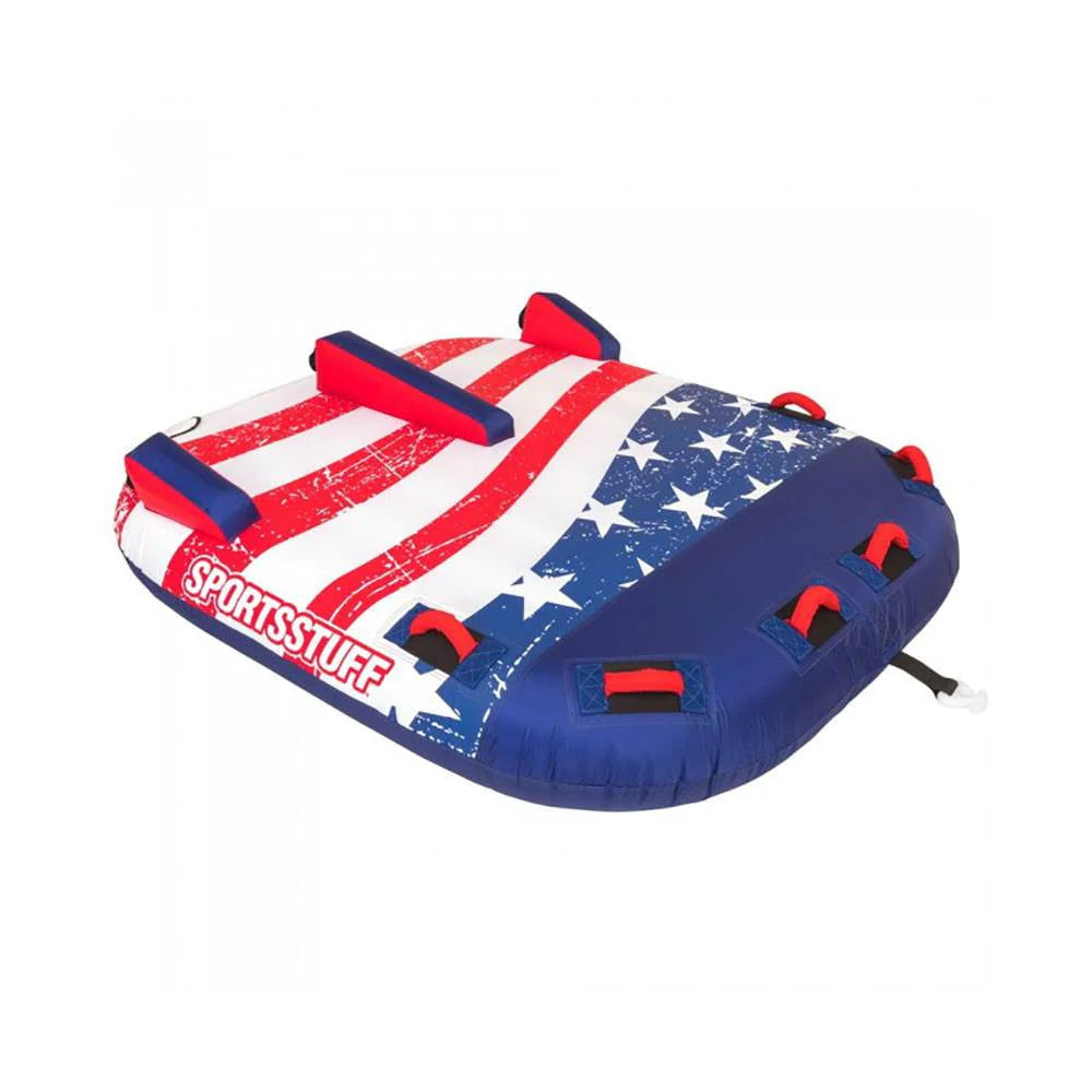 2 Rider Inflatable Towable Tube with Nylon Cover W4832