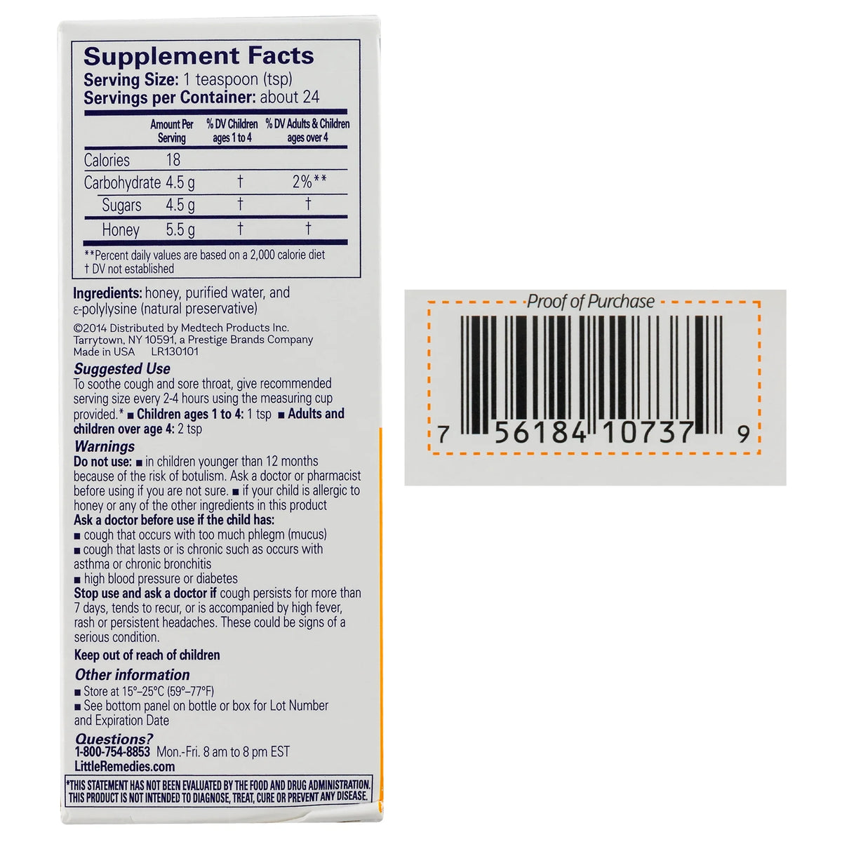 Honey Cough Syrup 4 oz (Pack of 6) G297868