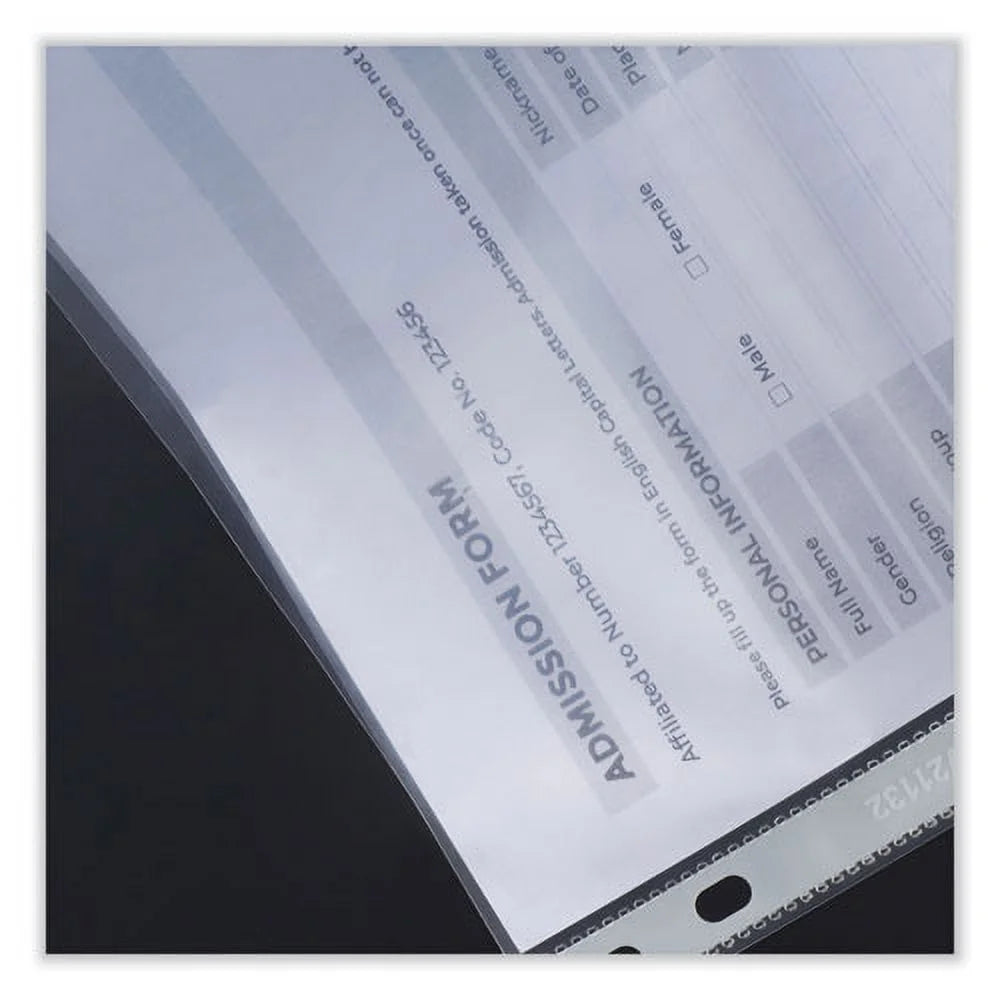 Clear Letter Size Poly Sheet Protectors, 100/Pack, Bundle of 2 Packs L124199