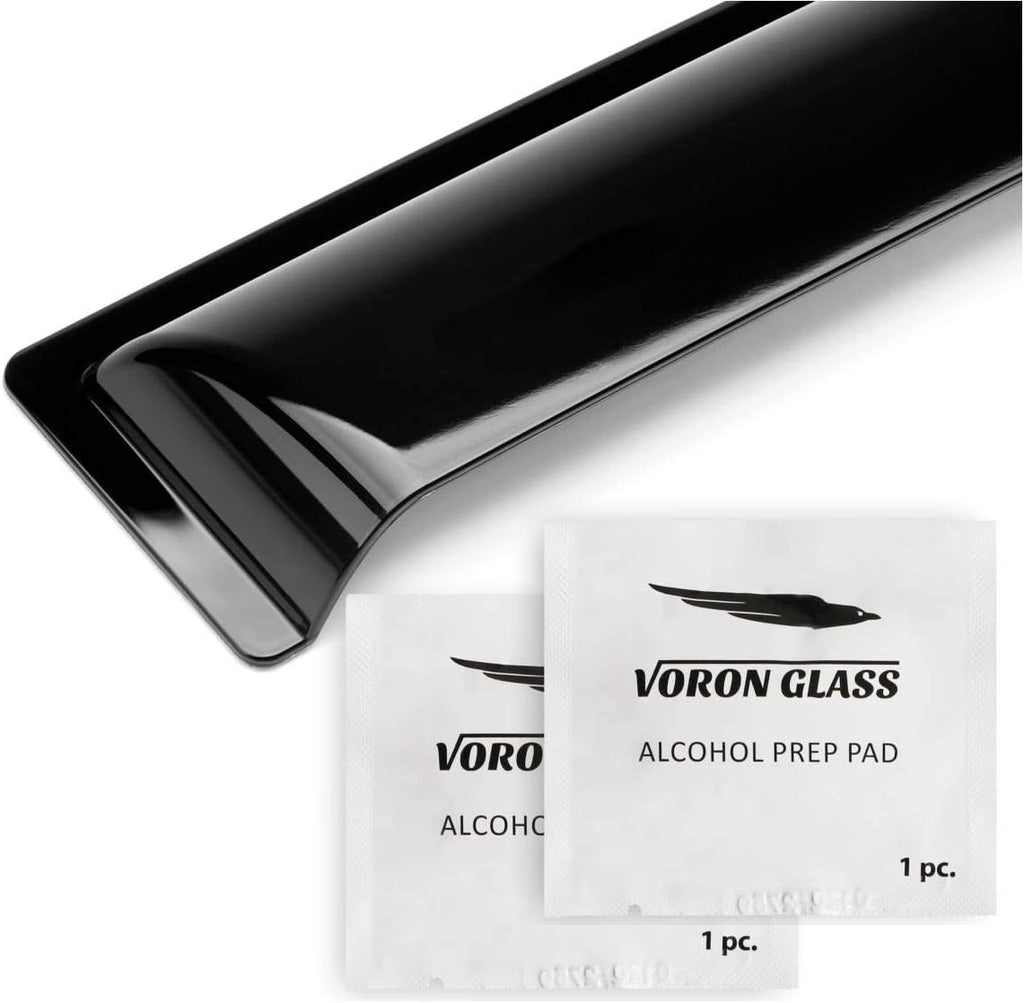4 Pieces Glass Tape-on Rain Guards for Dodge RAM Quad Cab Q509804