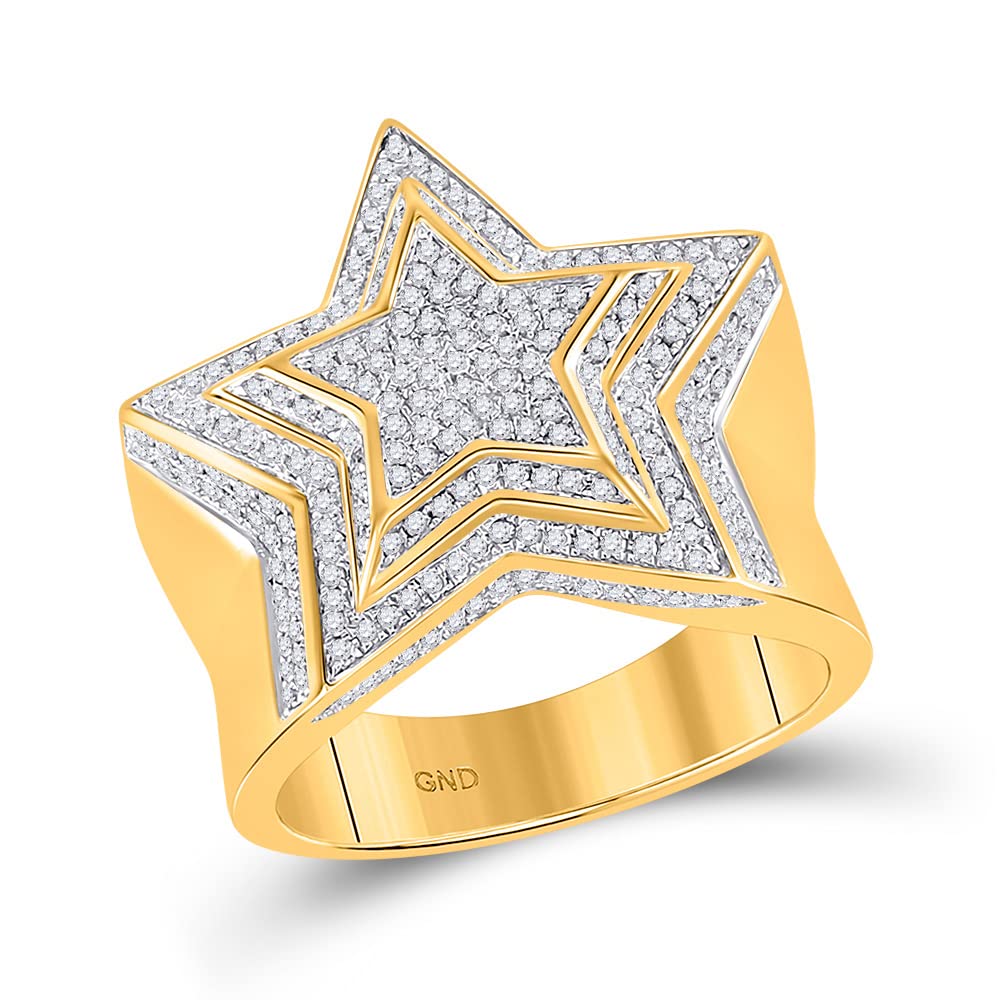10kt Yellow Gold Diamond Ring Size 9 S4698