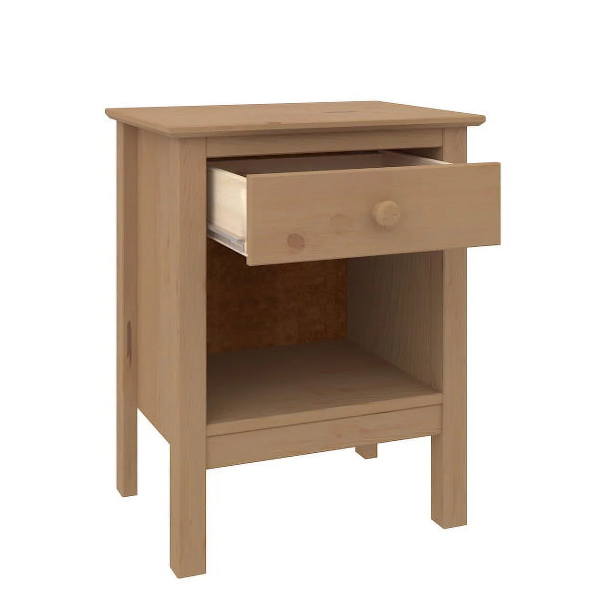 Solid Wood Nightstand with Drawer X7099