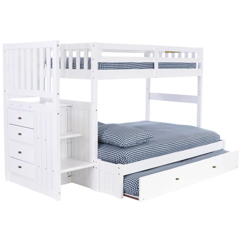 Solid Pine Bunk Bed in Casual White Q113170