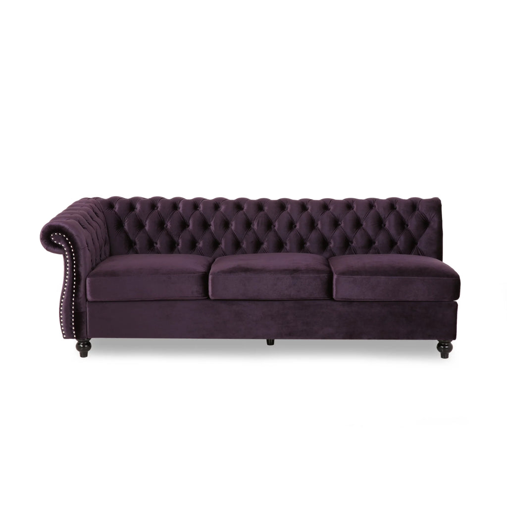 7 Seater Velvet Tufted Sectional H227