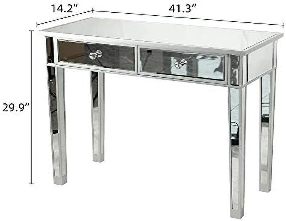 Mirrored Console Table with 2 Drawers L38114