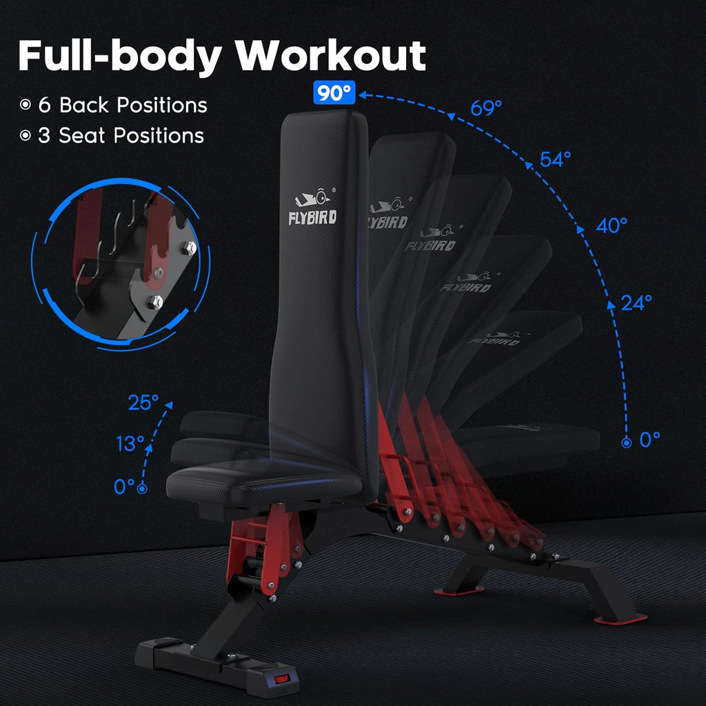 1100LBS Adjustable Weight Bench M55244