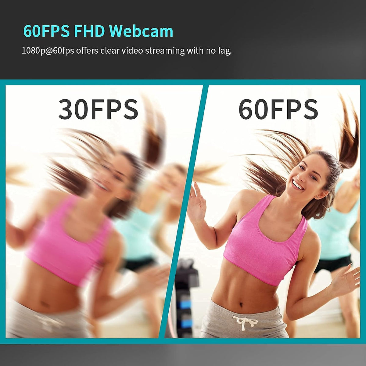 1080P FHD ePTZ Webcam with Ring Light and Privacy Cover R4001
