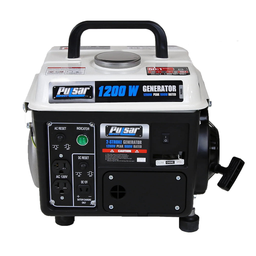 1200 Peak Watt 900 Running Watt Portable 2-Cycle Gas Powered Generator W29397