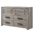 Gray Wooden Dresser with Bar Handles X1606