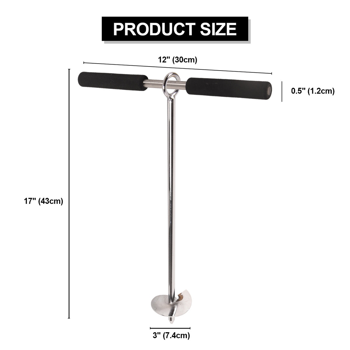 Stainless Steel Sand Anchor with Removable Handle X624697