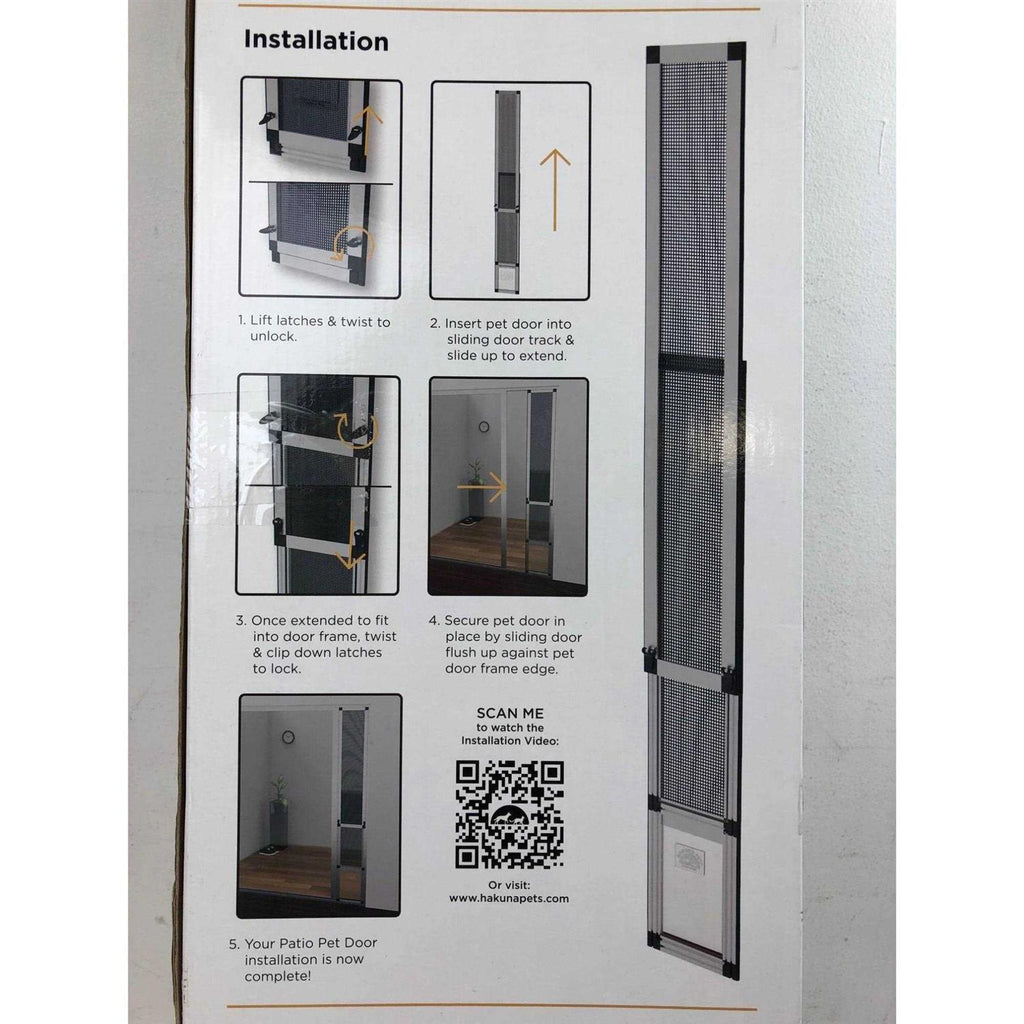 Small Silver Patio Pet Door J5211